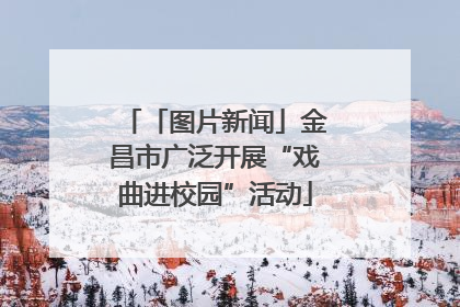「图片新闻」金昌市广泛开展“戏曲进校园”活动