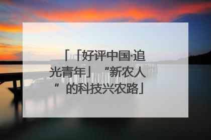 「好评中国·追光青年」“新农人”的科技兴农路
