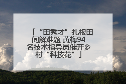 “田秀才”扎根田间解难题 黄梅94名技术指导员催开乡村“科技花”
