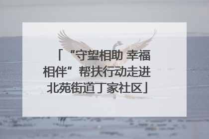 “守望相助 幸福相伴”帮扶行动走进北苑街道丁家社区