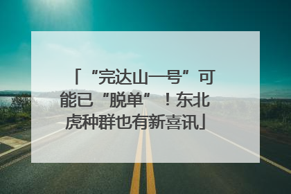 “完达山一号”可能已“脱单”！东北虎种群也有新喜讯