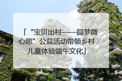 “宝贝出村——圆梦微心愿”公益活动带领乡村儿童体验端午文化