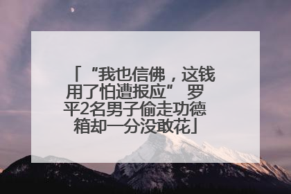 “我也信佛，这钱用了怕遭报应” 罗平2名男子偷走功德箱却一分没敢花