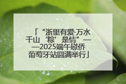 “浙里有爱·万水千山‘粽’是情”——2025端午慰侨葡萄牙站圆满举行
