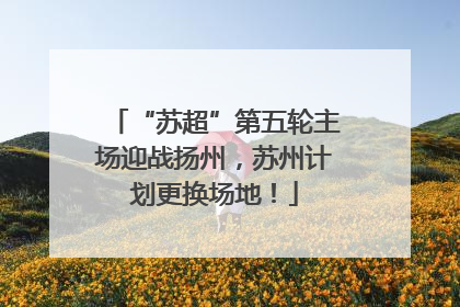 “苏超”第五轮主场迎战扬州，苏州计划更换场地！