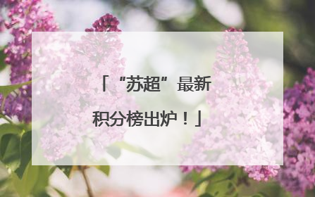 “苏超”最新积分榜出炉！