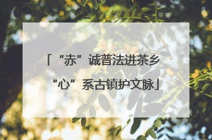 “赤”诚普法进茶乡 “心”系古镇护文脉