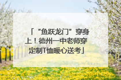 “鱼跃龙门”穿身上！德州一中老师穿定制T恤暖心送考
