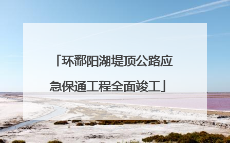 环鄱阳湖堤顶公路应急保通工程全面竣工