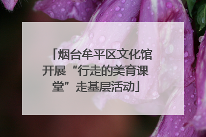 烟台牟平区文化馆开展“行走的美育课堂”走基层活动