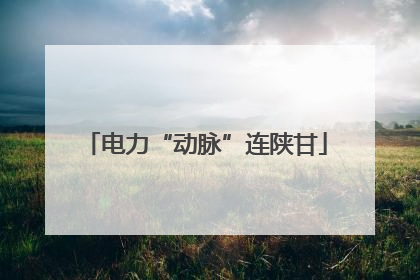 电力“动脉”连陕甘