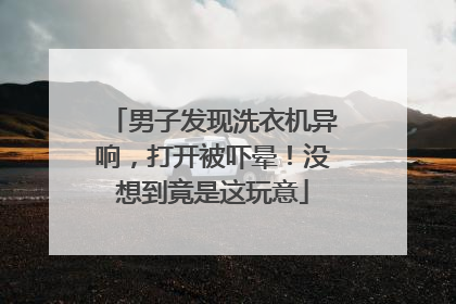 男子发现洗衣机异响，打开被吓晕！没想到竟是这玩意