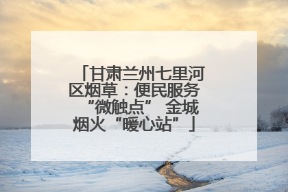 甘肃兰州七里河区烟草：便民服务“微触点” 金城烟火“暖心站”