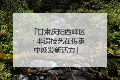 甘肃庆阳西峰区：非遗技艺在传承中焕发新活力