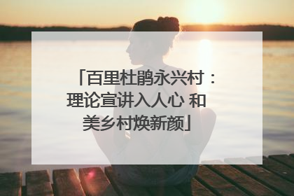 百里杜鹃永兴村：理论宣讲入人心 和美乡村焕新颜