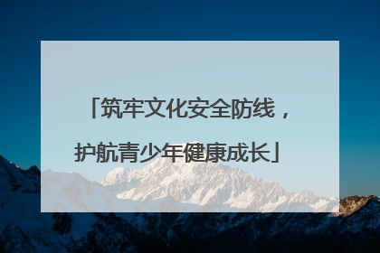 筑牢文化安全防线，护航青少年健康成长