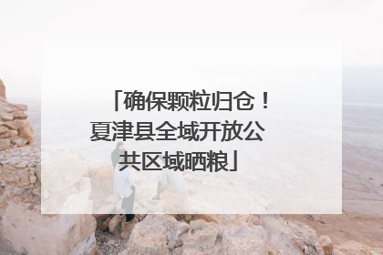 确保颗粒归仓！夏津县全域开放公共区域晒粮