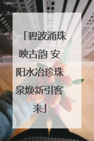 碧波涌珠映古韵 安阳水冶珍珠泉焕新引客来