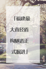 福建最大直径盾构隧道正式掘进