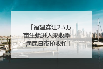 福建连江2.5万亩生蚝进入采收季 渔民日夜抢收忙