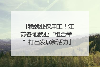 稳就业保用工！江苏各地就业“组合拳”打出发展新活力
