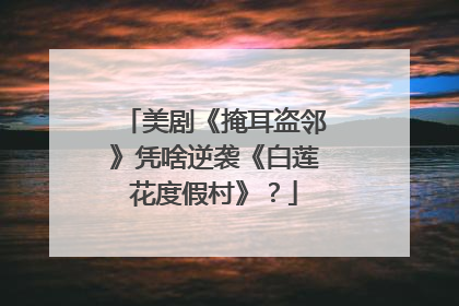 美剧《掩耳盗邻》凭啥逆袭《白莲花度假村》？