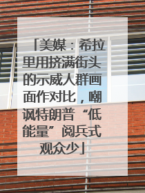 美媒：希拉里用挤满街头的示威人群画面作对比，嘲讽特朗普“低能量”阅兵式观众少