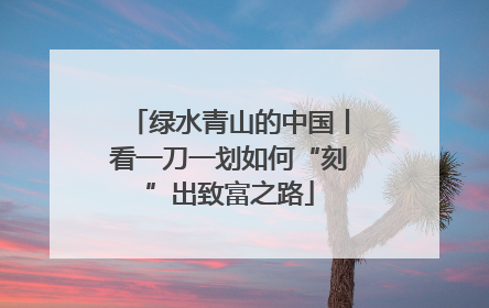 绿水青山的中国丨看一刀一划如何“刻”出致富之路
