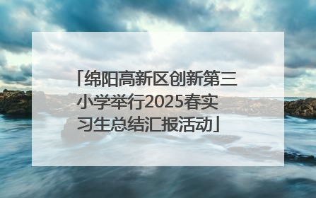 绵阳高新区创新第三小学举行2025春实习生总结汇报活动