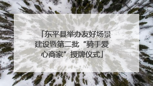 东平县举办友好场景建设暨第二批“骑手爱心商家”授牌仪式