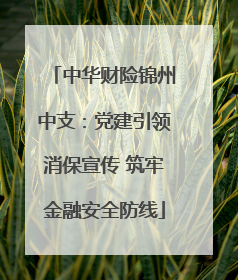 中华财险锦州中支：党建引领消保宣传 筑牢金融安全防线