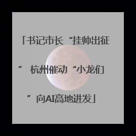 书记市长“挂帅出征” 杭州催动“小龙们”向AI高地进发