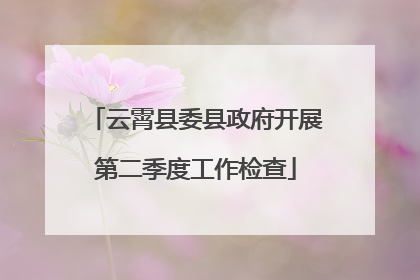云霄县委县政府开展第二季度工作检查