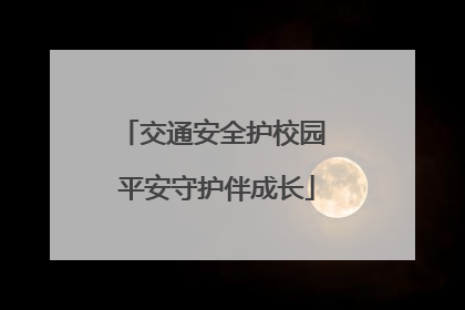 交通安全护校园 平安守护伴成长