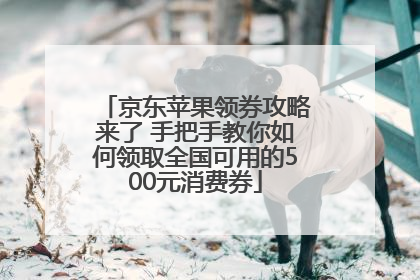 京东苹果领券攻略来了 手把手教你如何领取全国可用的500元消费券
