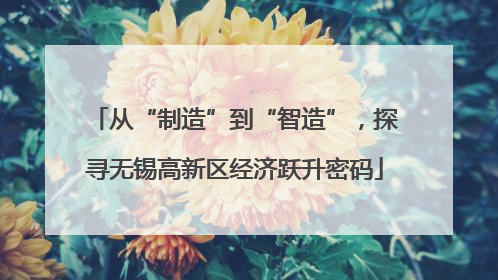 从“制造”到“智造”，探寻无锡高新区经济跃升密码
