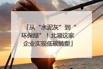从“水泥灰”到“环保绿”！北湖这家企业实现低碳转型