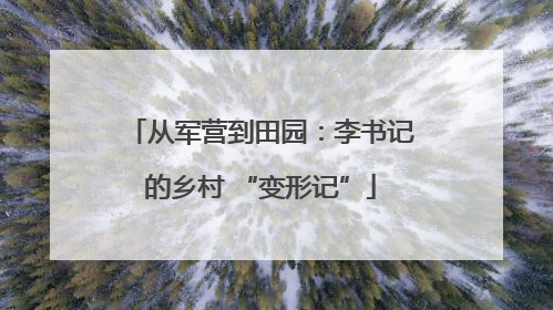 从军营到田园：李书记的乡村 “变形记”