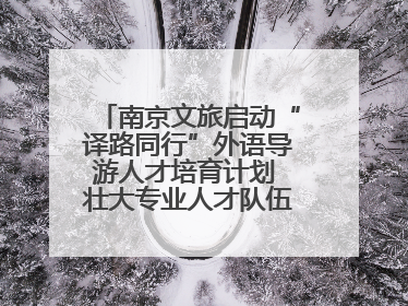 南京文旅启动“译路同行”外语导游人才培育计划 壮大专业人才队伍助力重要国际旅游目的地建设