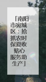 南阳市宛城区：抢抓农时保夏收 贴心服务助生产