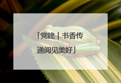 党建｜书香传递阅见美好