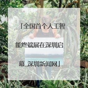 全国首个人工智能终端展在深圳启幕_深圳新闻网