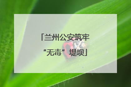 兰州公安筑牢“无毒”堤坝