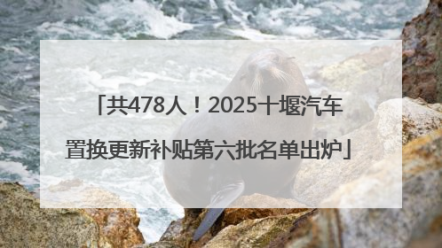 共478人！2025十堰汽车置换更新补贴第六批名单出炉