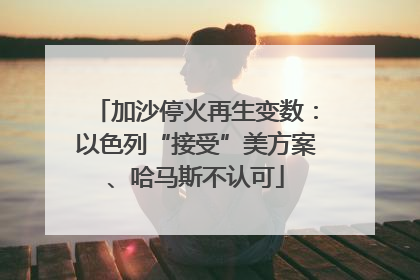 加沙停火再生变数：以色列“接受”美方案、哈马斯不认可