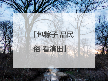 包粽子 品民俗 看演出