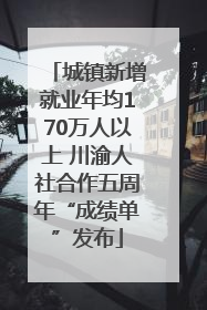 城镇新增就业年均170万人以上 川渝人社合作五周年“成绩单”发布