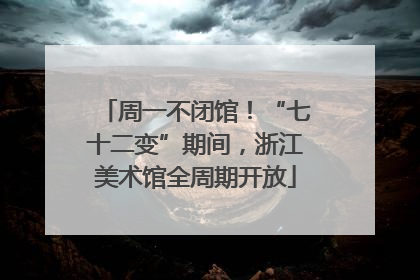 周一不闭馆！“七十二变”期间，浙江美术馆全周期开放