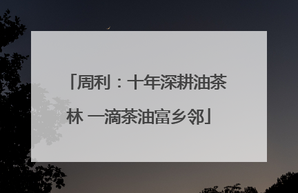 周利：十年深耕油茶林 一滴茶油富乡邻