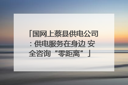 国网上蔡县供电公司：供电服务在身边 安全咨询“零距离”